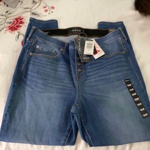 Torrid sky high button front jeans